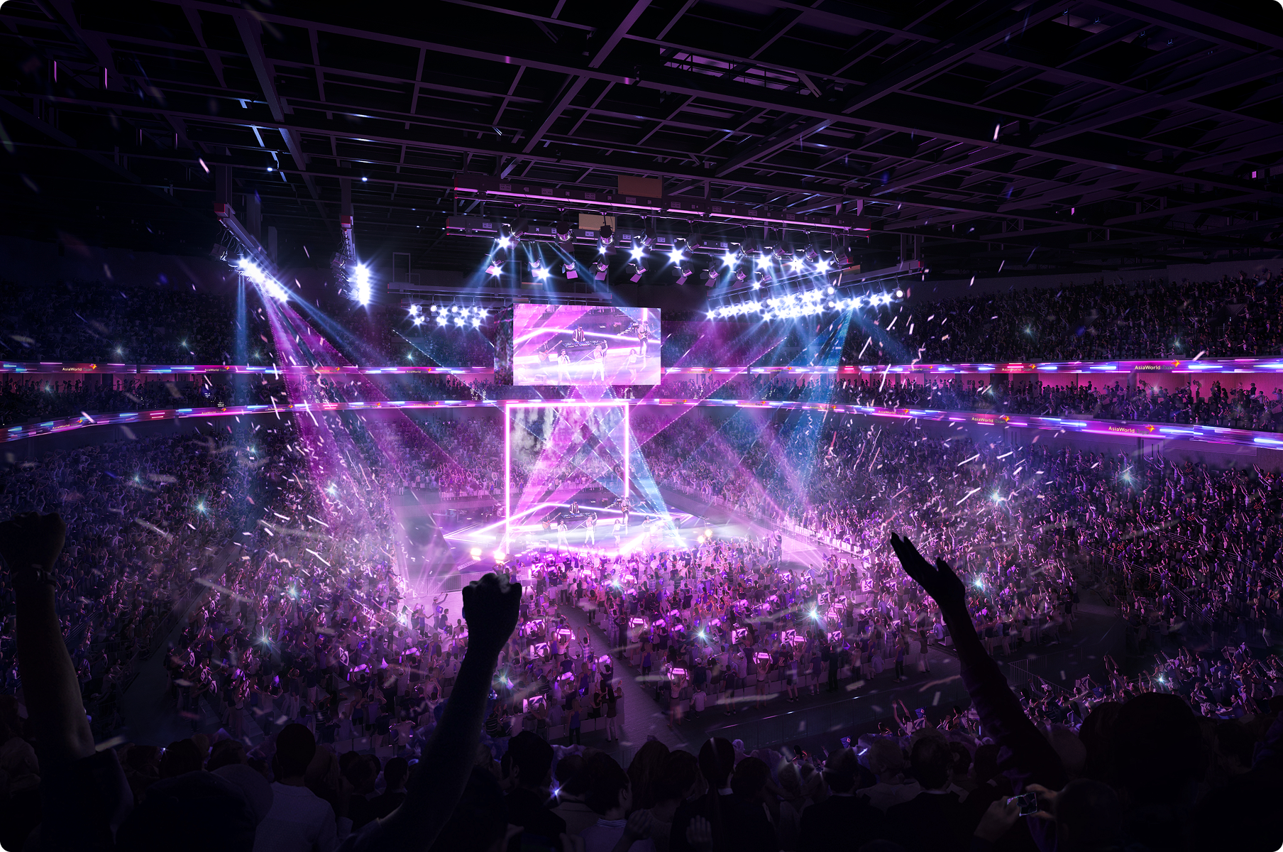 AsiaWorld Super Arena stage view
